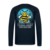 Busy Bee Cleaning | Adult LS T-Shirt - deep navy