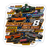 Midwest Figure 8 | 2025 |  Kiss-Cut Vinyl Decal 2 - white matte