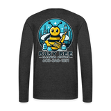 Busy Bee Cleaning | Adult LS T-Shirt - charcoal grey