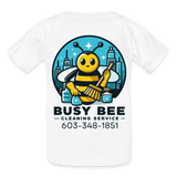 Busy Bee Cleaning | Youth T-Shirt - white