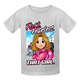 Fast Fearless | That Girl | Youth T-Shirt - heather gray