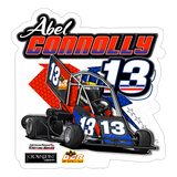 Abel Connolly | 2024 |  Kiss-Cut Vinyl Decal 2 - white matte