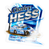 Charley Hess | 2025 |  Kiss-Cut Vinyl Decal 2 - transparent glossy