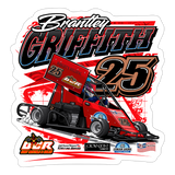 Brantley Griffith | 2025 |  Kiss-Cut Vinyl Decal 2 - white matte