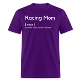 Racing Mom | FSR Merch | Adult T-Shirt - purple