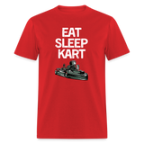 Eat Sleep Kart | FSR Merch | Adult T-Shirt - red