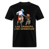 Like Grandpa Like Grandson Dirt Bike | FSR Merch | Adult T-Shirt - black