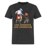 Like Grandpa Like Grandson Dirt Bike | FSR Merch | Adult T-Shirt - heather black