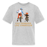 Like Grandpa Like Grandson Dirt Bike | FSR Merch | Youth T-Shirt - heather gray