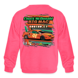 Chuck McDonald | 2023 | Youth Crewneck Sweatshirt - neon pink
