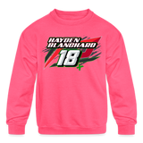 Hayden Blanchard | 2024 | Youth Crewneck Sweatshirt - neon pink