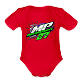 Matt Pike | 2024 | Organic Short Sleeve Baby Bodysuit - red