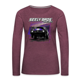 Seely Bros Racing | 2022 | Women's LS T-Shirt - heather burgundy