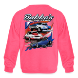 Bubba Jones | Bubba's Racing Team | Youth Crewneck Sweatshirt - neon pink