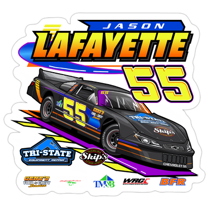 Jason Lafayette | 2026 | Kiss-Cut Vinyl Decal 2 - white matte
