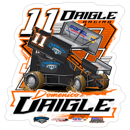 Domenico Daigle | 2026 | Kiss-Cut Vinyl Decal 2 - white matte