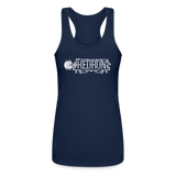 KEDRON | White Logo | Racerback Tank Top - navy