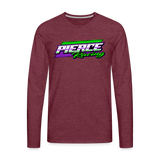 Pierce Racing | 2024 | Men's LS T-Shirt - heather burgundy