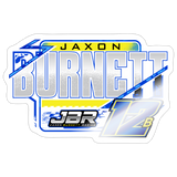 Jaxon Burnett | 2026 | Kiss-Cut Vinyl Decal - white glossy