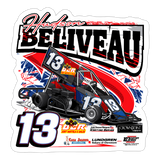 Hudson Beliveau | 2025 |  Kiss-Cut Vinyl Decal 2 - white matte
