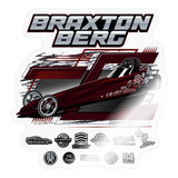 Braxton Berg | 2025 |  Kiss-Cut Vinyl Decal 2 - transparent glossy