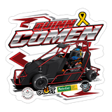 Quinn Comen | 2025 |  Kiss-Cut Vinyl Decal 2 - white matte