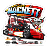 Jace Hackett | 2026 | Kiss-Cut Vinyl Decal 2 - white matte