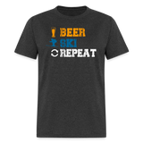 Beer Ski Repeat | Adult T-Shirt - heather black