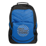 Born To Race Circle | Blue | Computer Backpack - royal blue