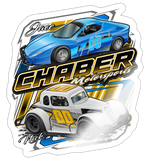 Chaber Motorsports | 2024 | Kiss-Cut Vinyl Decal 2 - white glossy