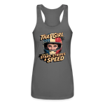 That Girl Runs On Stars Stripes & Speed | Women's Tank - charcoal