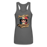 That Girl Runs On Stars Stripes & Speed | Women's Tank - charcoal