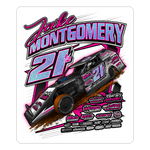 Jake Montgomery | 2023 |  Kiss-Cut Vinyl Decal - white matte