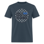 Born to Race Circle | Blue | Adult T-Shirt -  blue dusk