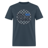 Born to Race Circle | Blue | Adult T-Shirt -  blue dusk