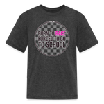 Born to Race Circle | Pink | Youth T-Shirt - heather black