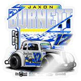 Jaxon Burnett | 2026 | Kiss-Cut Vinyl Decal 2 - transparent glossy