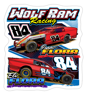 Wolf Ram Racing | 2024 | Kiss-Cut Vinyl Decal 2