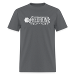 KEDRON | White Logo | Adult T-Shirt - charcoal
