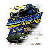 Liam Leach | Leach Racing | 2025 | Kiss-Cut Vinyl Decal 2 - transparent glossy