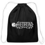 KEDRON | White Logo | Cotton Drawstring Bag - black