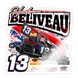 Hudson Beliveau | 2025 |  Kiss-Cut Vinyl Decal 2 - white glossy