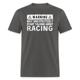 Warning May Talk About Racing | FSR Merch | Adult Shirt - charcoal