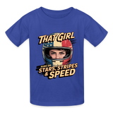 That Girl Runs On Stars Stripes & Speed | Youth T-Shirt - royal blue
