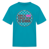 Born to Race Circle | Pink | Youth T-Shirt - turquoise