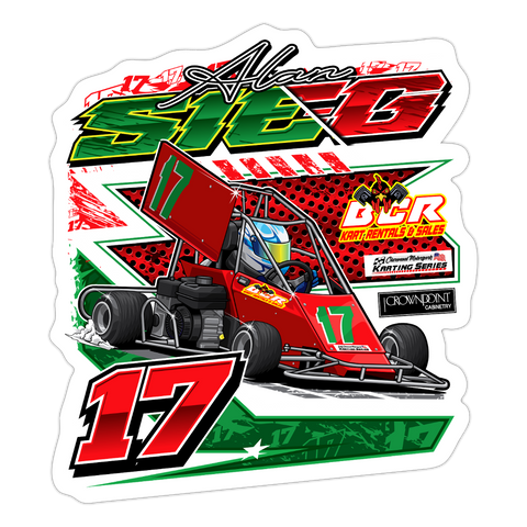 Alan Sieg | 2025 |  Kiss-Cut Vinyl Decal 2 - white matte