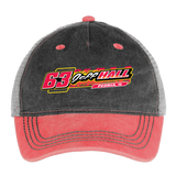 Jeff Hall | 2025 | Dyed Trucker Hat - washed red / silver