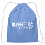 KEDRON | White Logo | Cotton Drawstring Bag - carolina blue