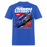 James Embry | Embry Racing | 2026 | Adult T-Shirt - royal blue