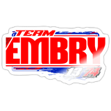 Embry Racing | 2026 | Kiss-Cut Vinyl Decal - white glossy